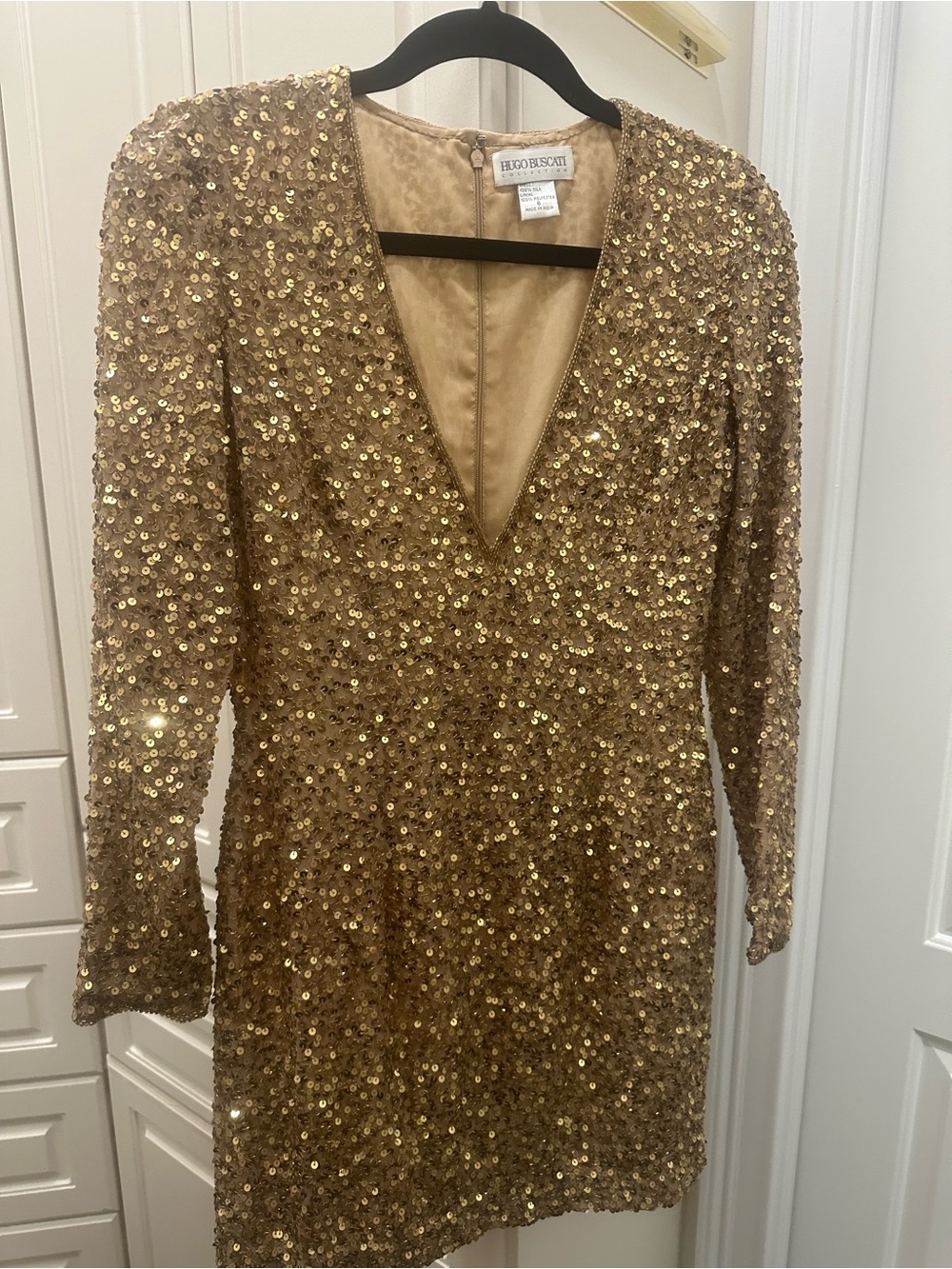 Hugo Buscati Gold Dress Size 6